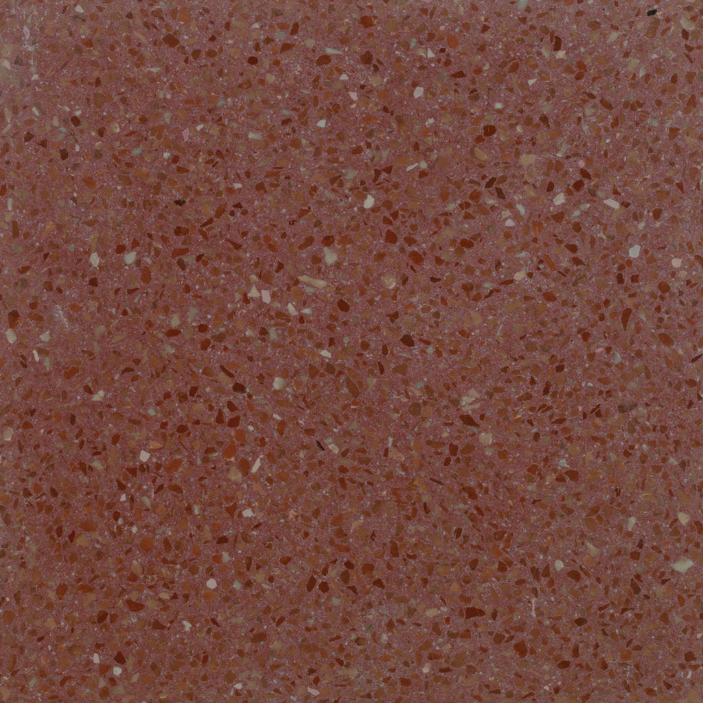 Terrazzo authentique rouge prune adouci - 104