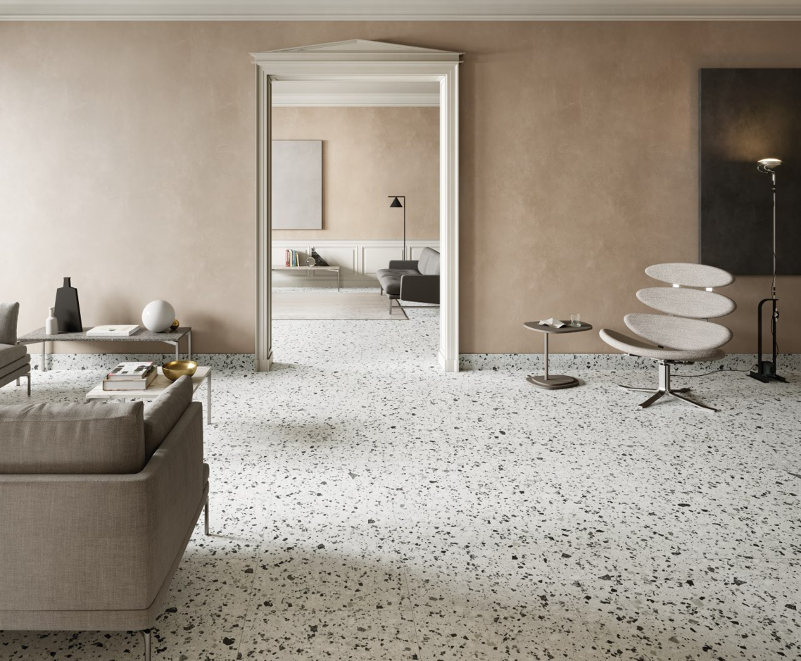 Carrelage Effet Terrazzo - Venice white