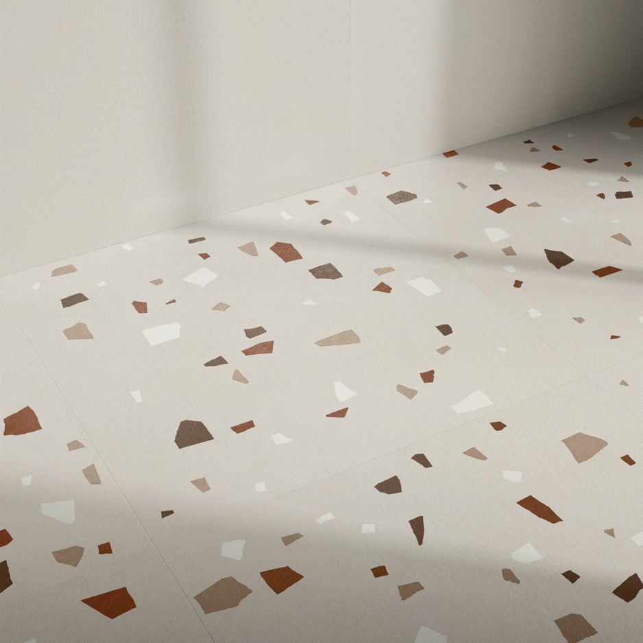 Carrelage Effet Terrazzo Moderne - Nuances avorio coccio