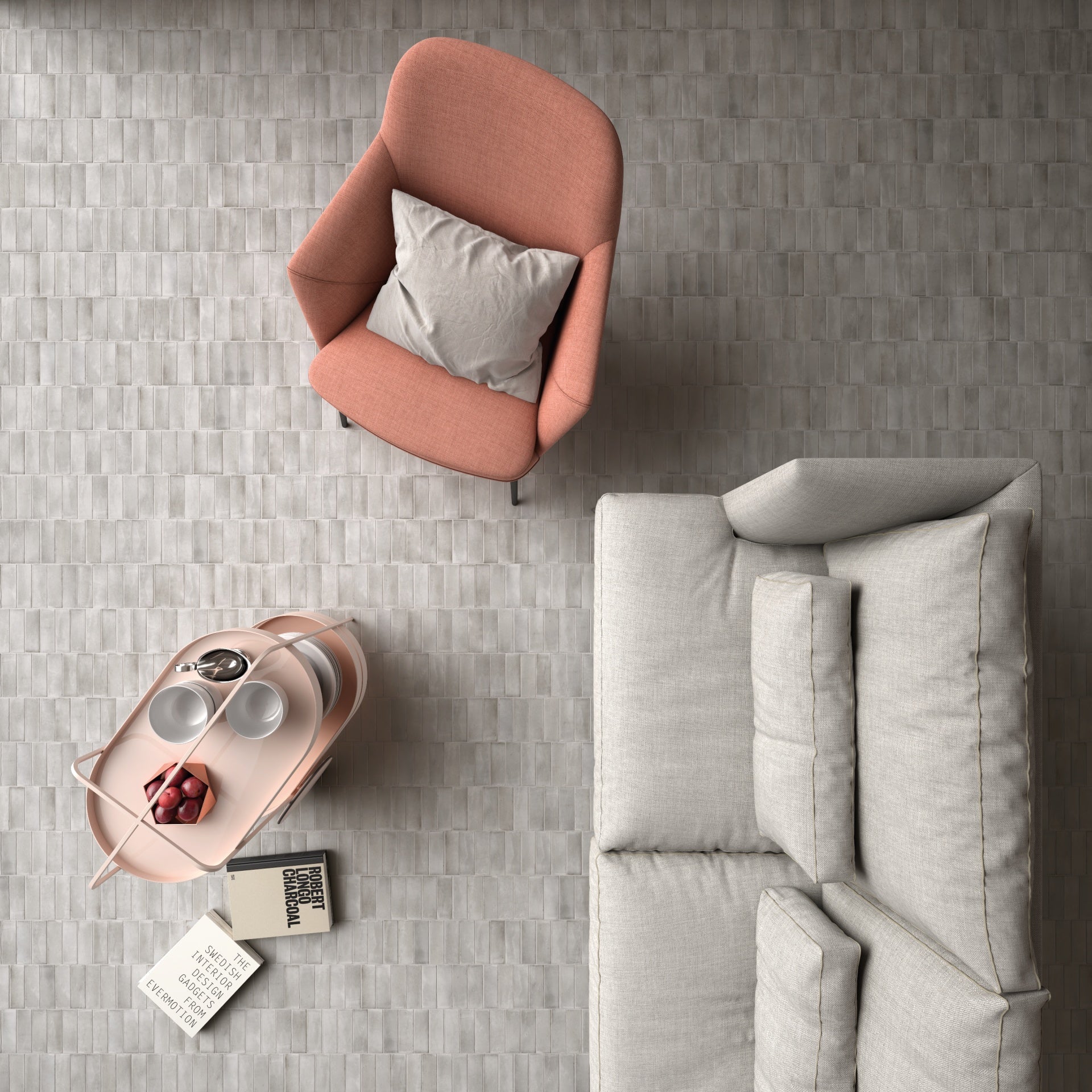 Carrelage effet zellige - Coco Amber grey mat