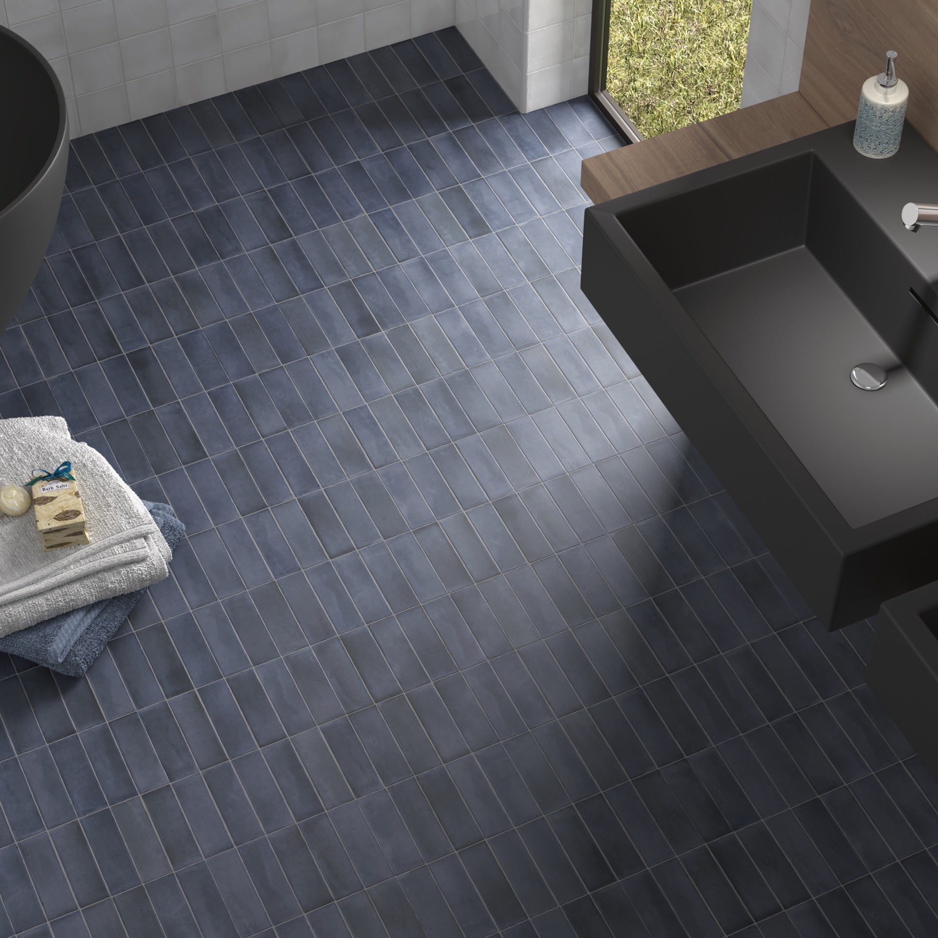 Carrelage effet zellige - Coco Blue night mat